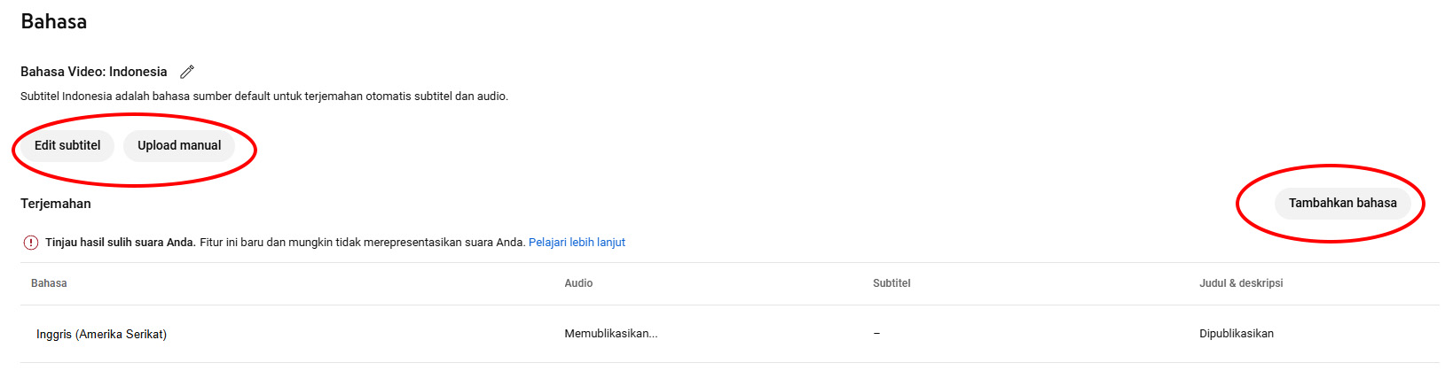 cara membuat subtitle otomatis di YouTube Studio