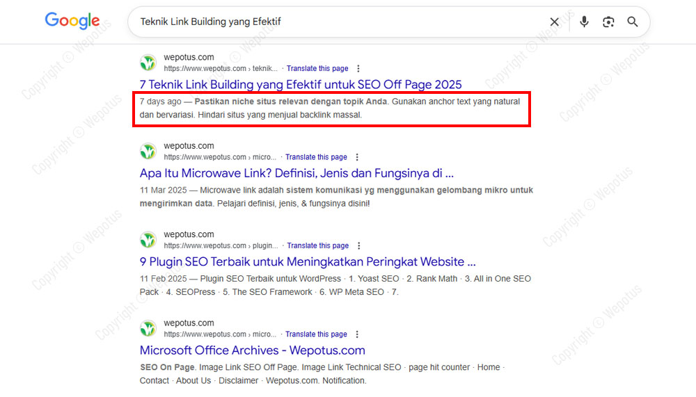 Optimasi Meta Description