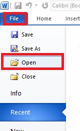 cara membuka file dokumen menggunakan microsoft word